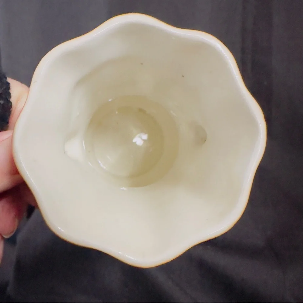 Antique Art Deco Vase Double Handle Czech Victorian Glaze 1920-40